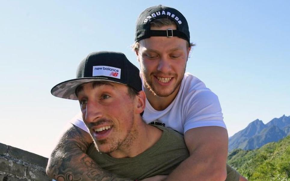Brad Marchand and David Pastrnak. 