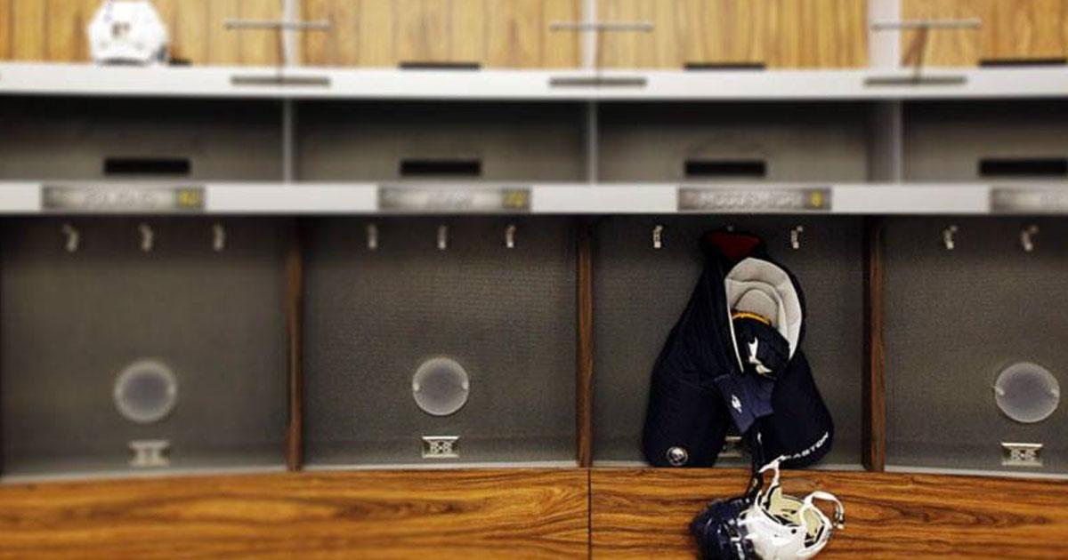 NHL, dressing room. 