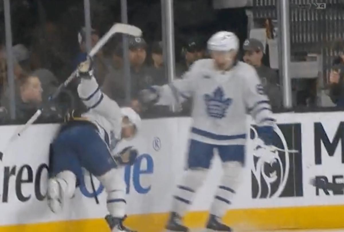 William Nylander injuring himself. 