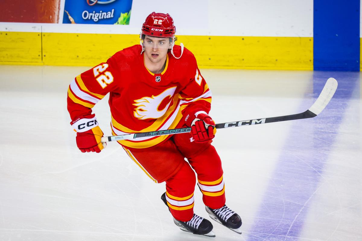 Jakob Pelletier, when he was with the Flames. 