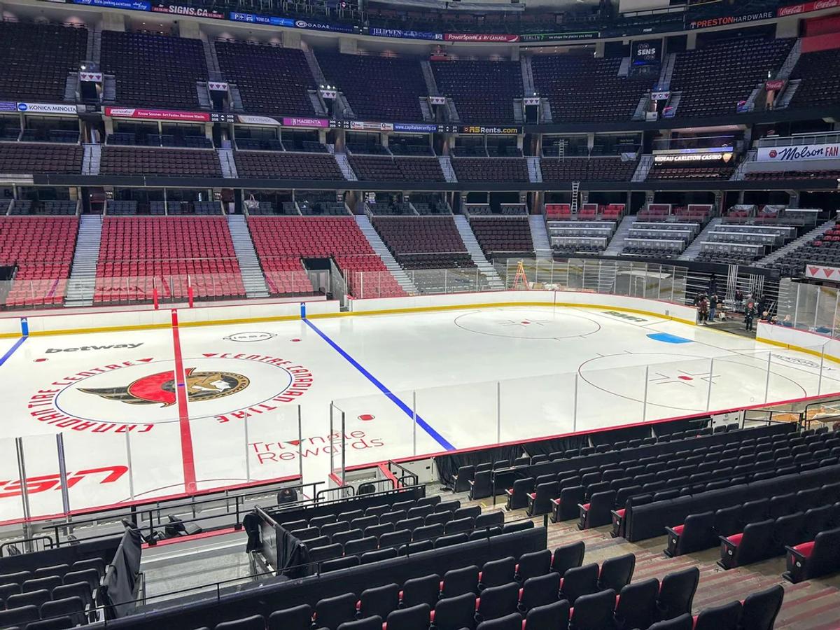 Senators' ice. 