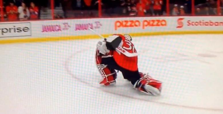 (VIDEO): “The Hamburglar” tosses hamburger to fans after win!