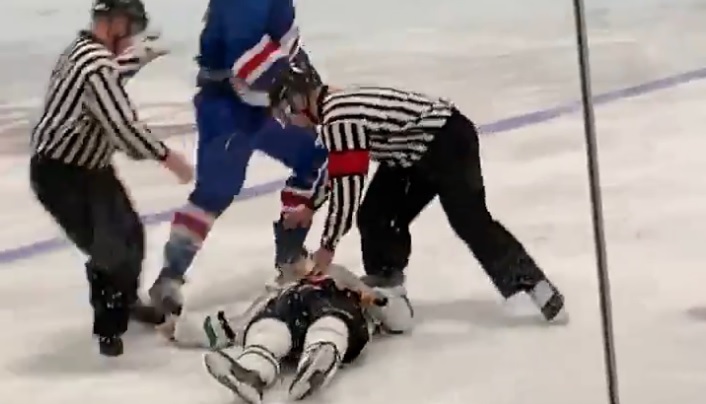 EOSHL fight ends with a one-punch knockout.