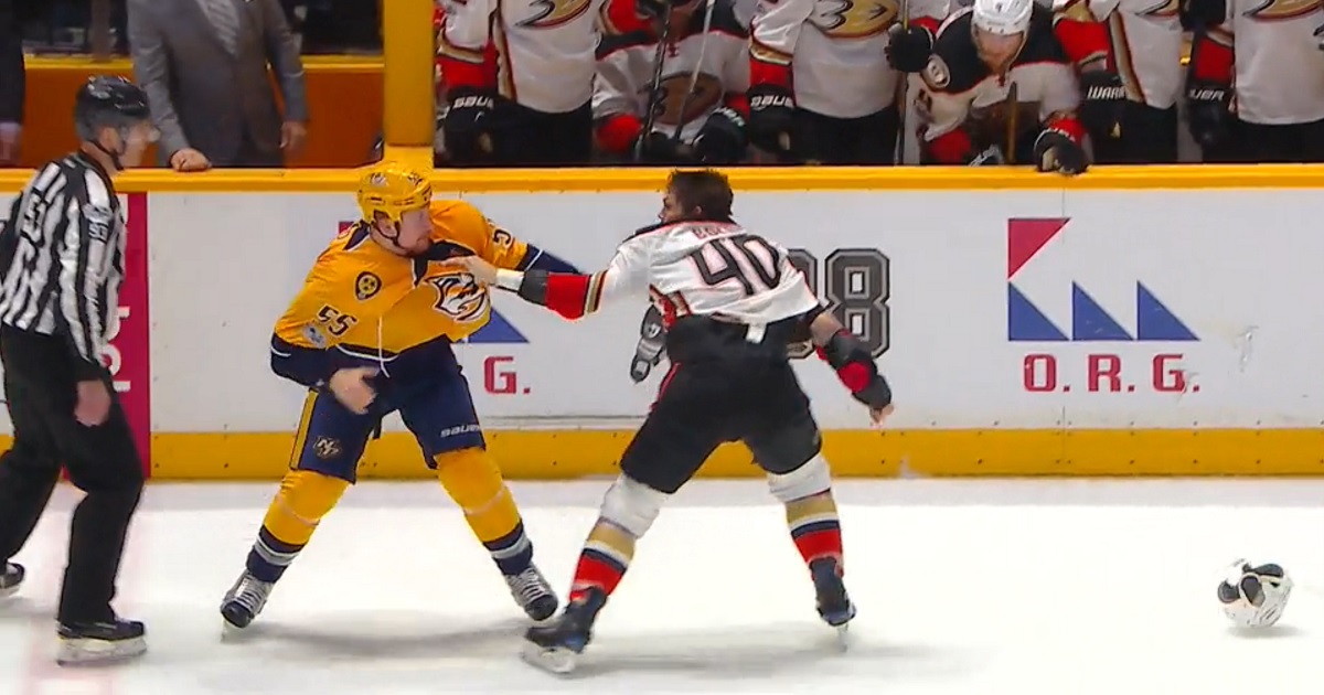 Huge hit leads to an injury and a fight in Game 3!