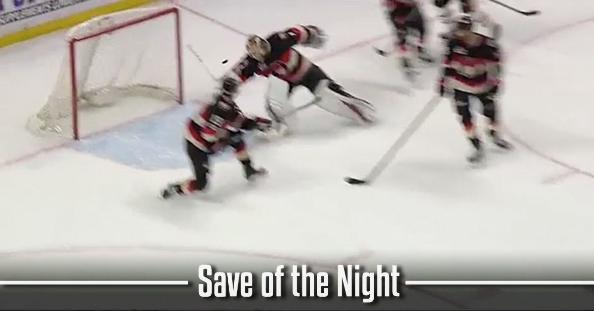 MUST SEE: Save of the Night - Mike Condon uses his stick to knock the shot away!