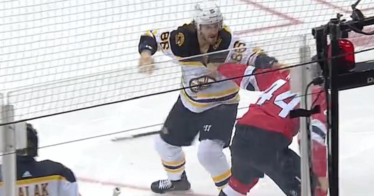 Kevan Miller and Miles Wood drop the gloves in the opening seconds.