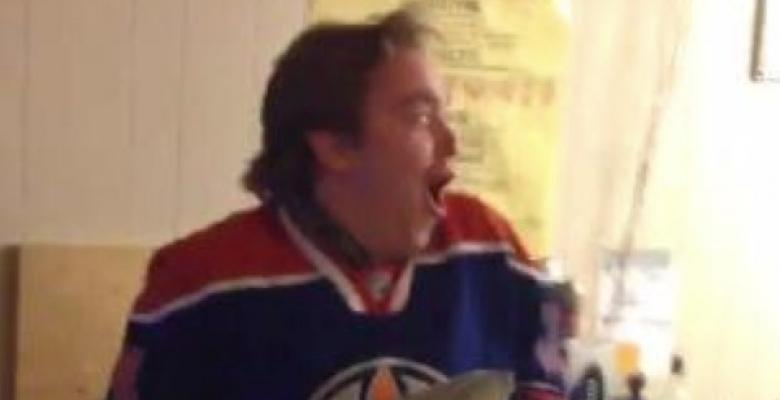 (VIDEO): Oilers fan loses his mind after draft lottery announcement!