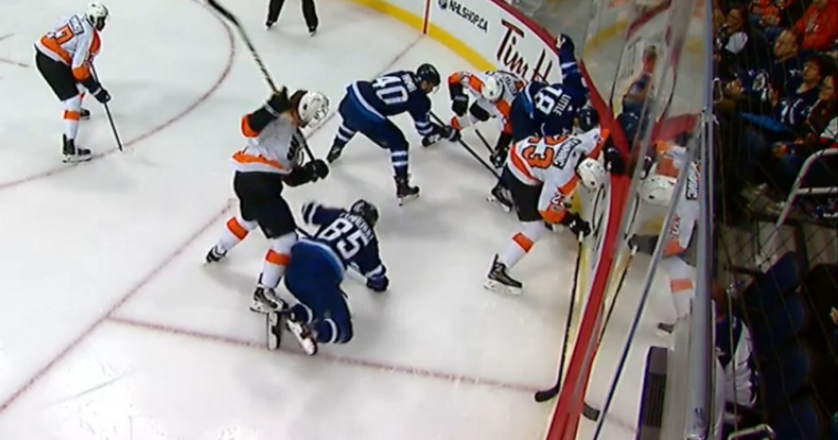 Breaking: Gudas ejected from the game after brutal slash to the head. 