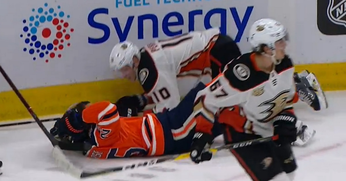 Perry drills a defenseless Nurse with a forearm to the head in the final seconds of the game.