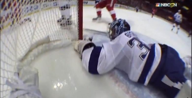 VIDEO: Lightning goalie Ben Bishop scored on himself tonight!