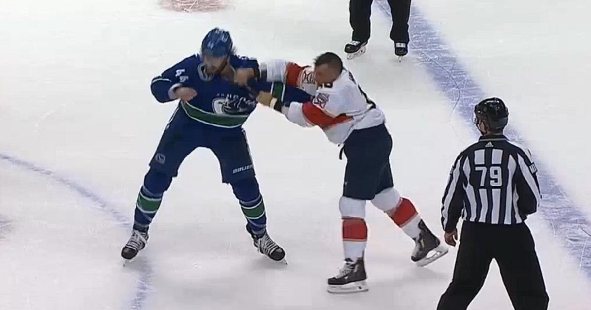 Gudbranson and Haley go back and forth in spirited fight.