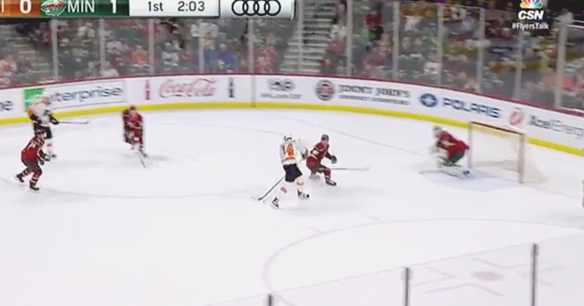 MUST SEE: Couturier’s slick goal after sweeping the puck between his legs.