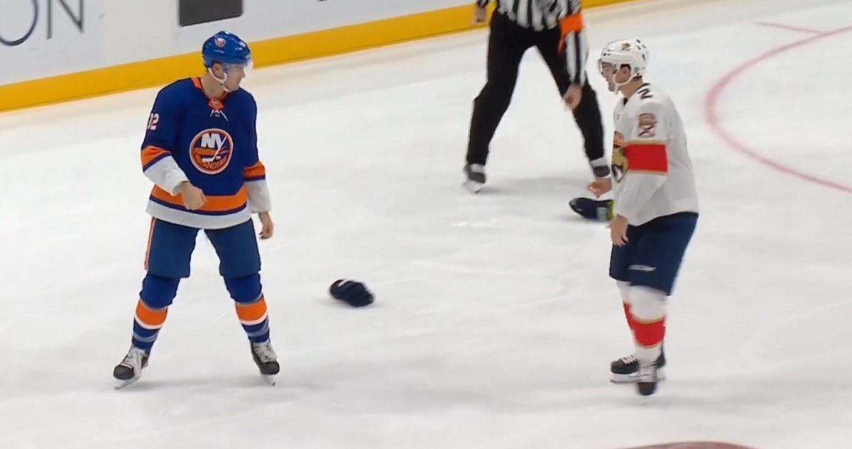 Johnston levels Aciari and then pummels Brown for good measure.