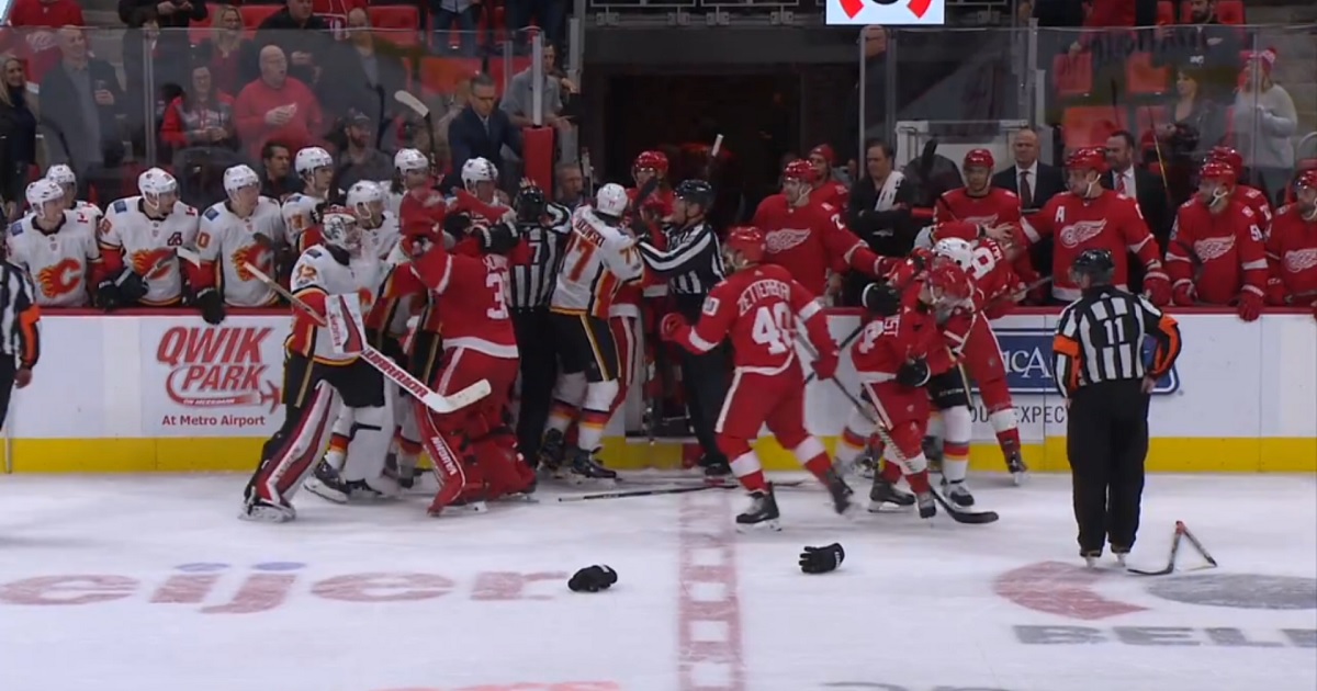 Brawl breaks out in Detroit on Wednesday night!