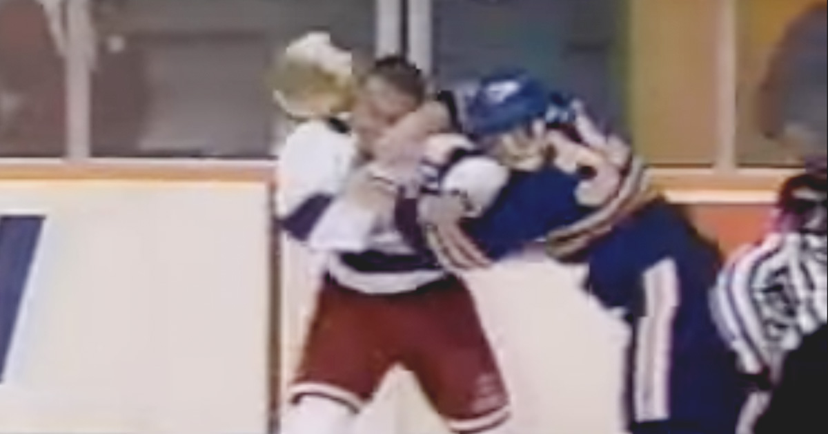 Must see : Rob Ray vs Tie Domi on Feb. 10 1993.