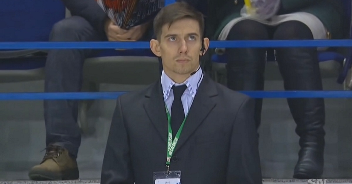 Usher starts dancing to the song playing at the game and the cameras catch it all.