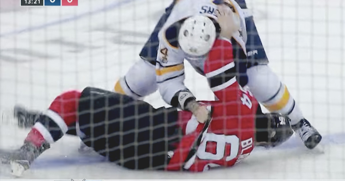 Nicolas Deslaurier left Joseph Blandisi KO after he hit Tyler Ennis