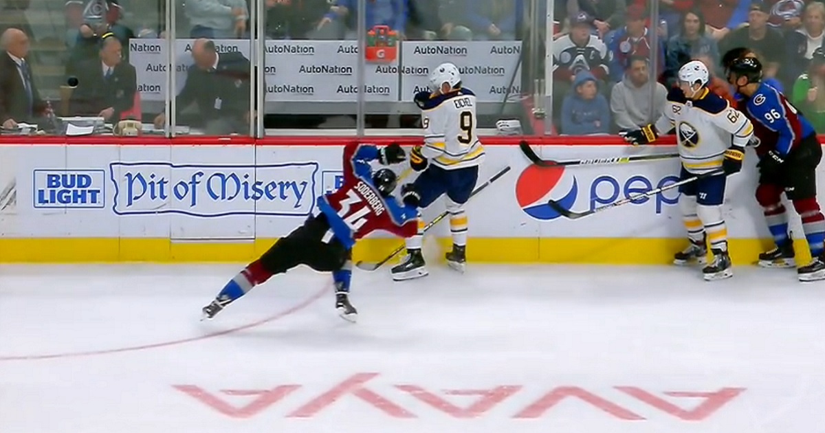 Eichel gets his revenge with a cheap shot on Soderberg.