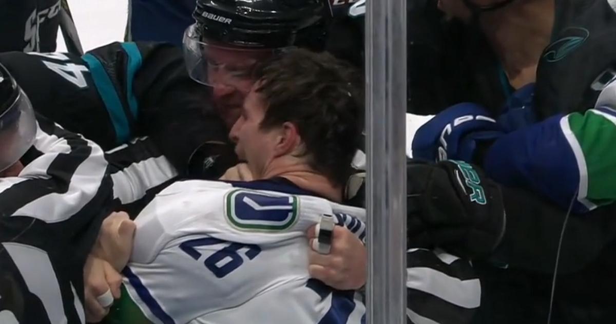 New camera angle shows NHL agitator clearly biting his opponent.