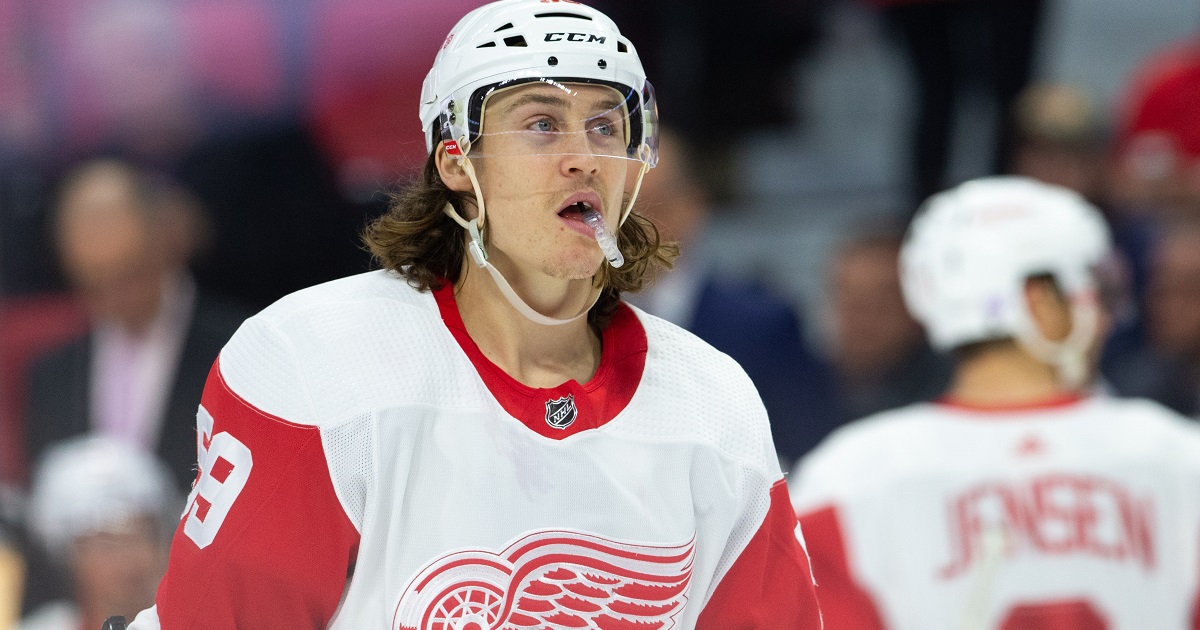 Tyler Bertuzzi gets a special surprise after 1st career hat trick.