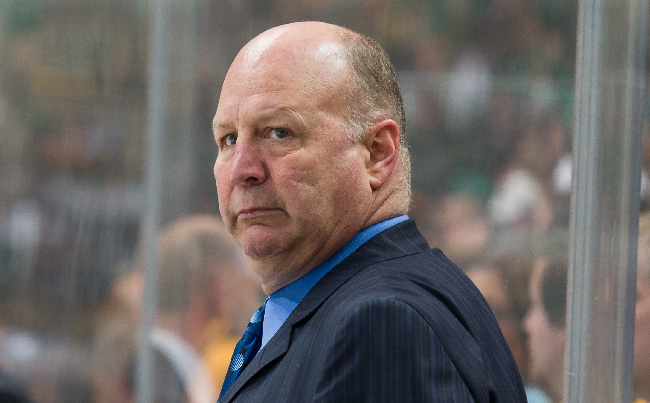Claude Julien speaks to the media