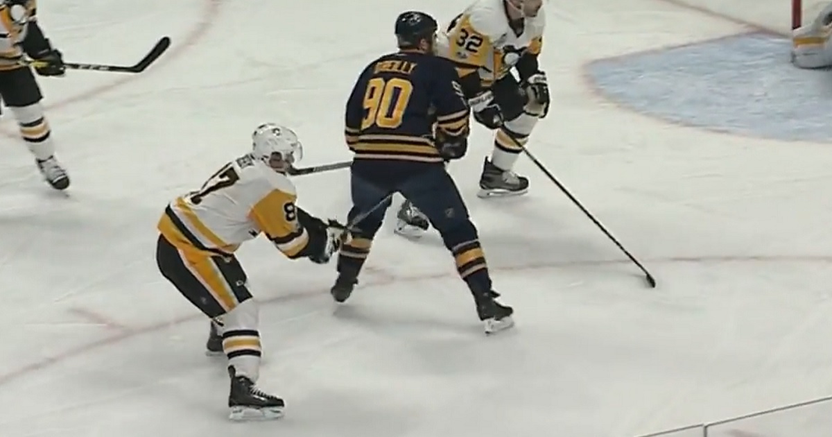 Crosby delivers one of the most blatant cheap shots of the NHL season.