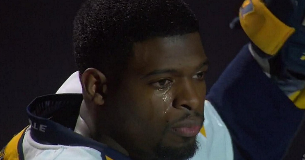 Must see: Subban salutes a roaring Montreal crowd with tears pouring down his face.