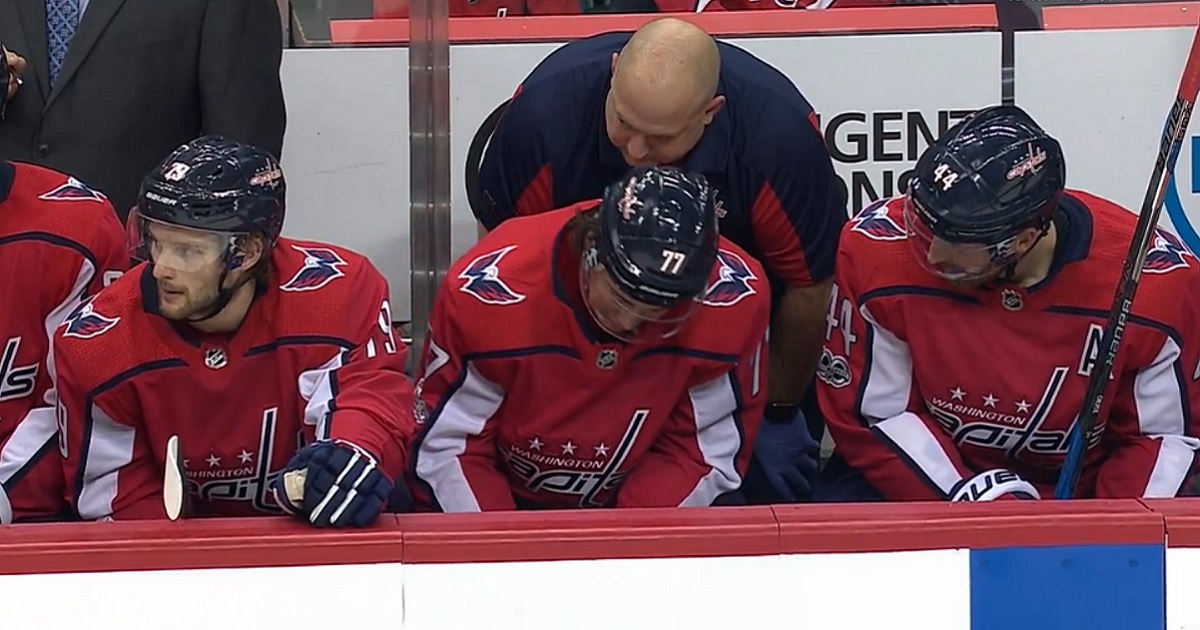 Breaking: T.J. Oshie may have been injured by his own teammate.