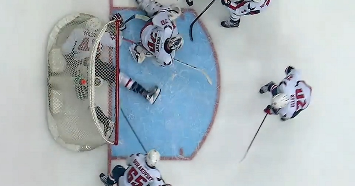 Tom Wilson makes the best save of the playoffs and scores seconds later.
