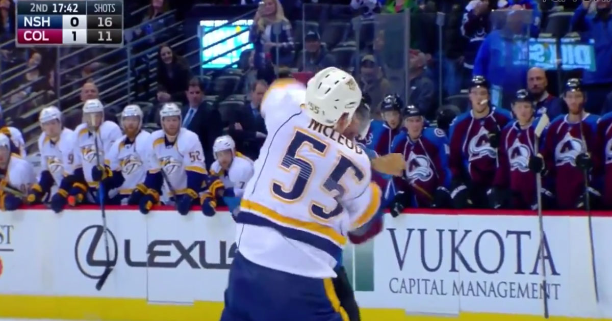 Mcleod loses no time and fight former teammate a day after being traded.