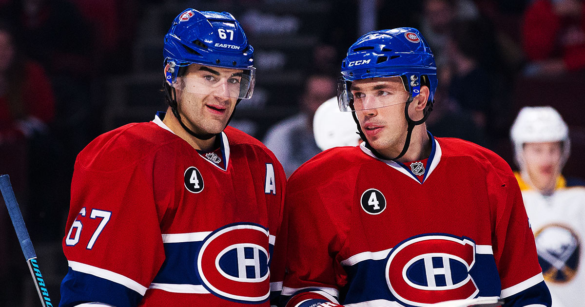 Alexei Emelin with a big check... on his teammate!