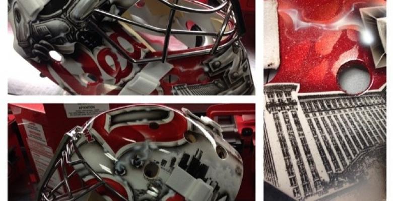 PHOTOS: Petr Mrazek has a new mask!