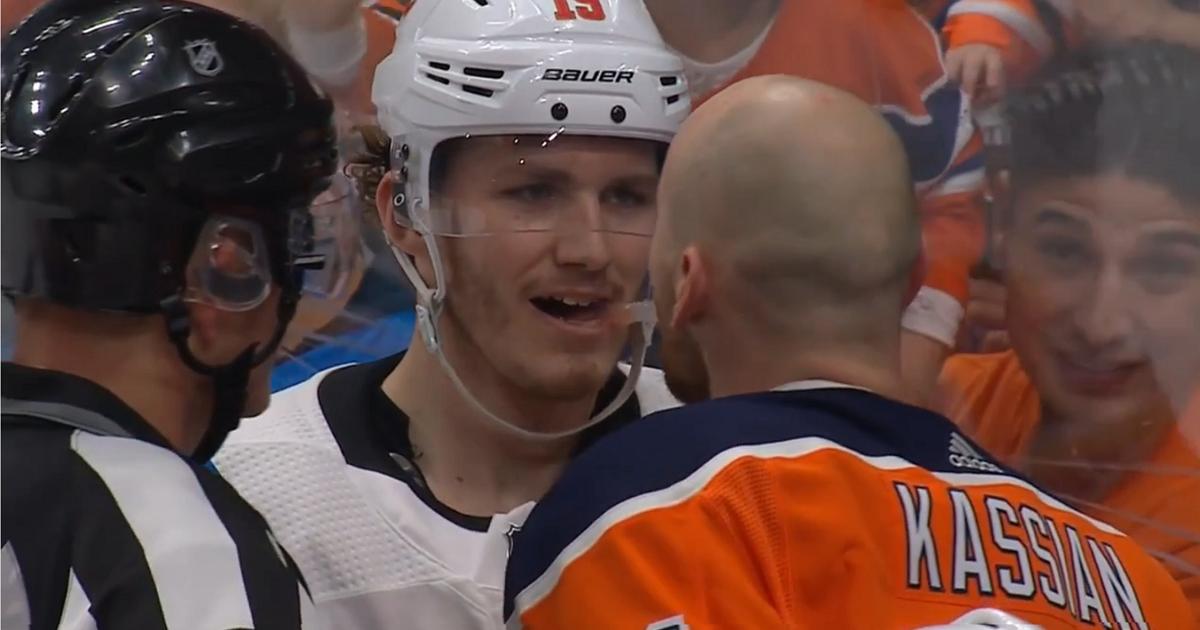 Tkachuk hilariously mocks Kassian as bad blood boils between Oilers and Flames.