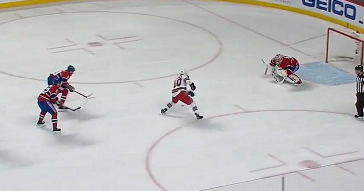 Grabner beats Carey Price with an incredible move on the breakaway!