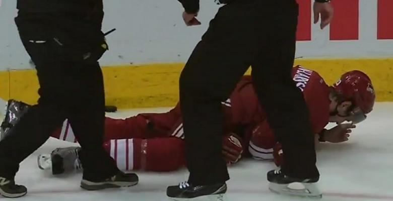 Video: Young defenseman taken out with disgusting hit from behind.