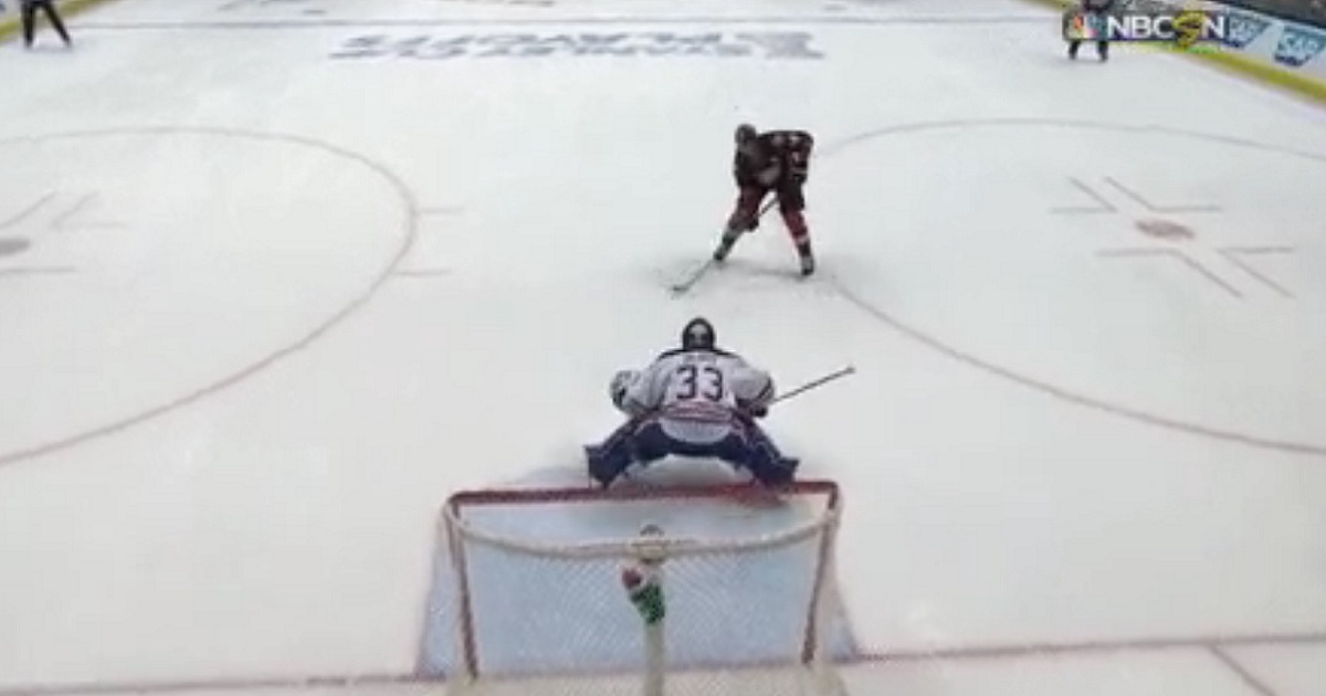 Lucic called for a penalty and the Ducks get a penalty shot!