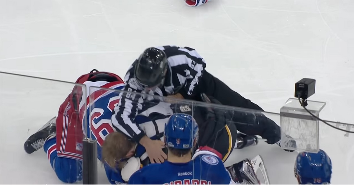 Versteeg ejected for jersey issue during a fight a Sunday night!