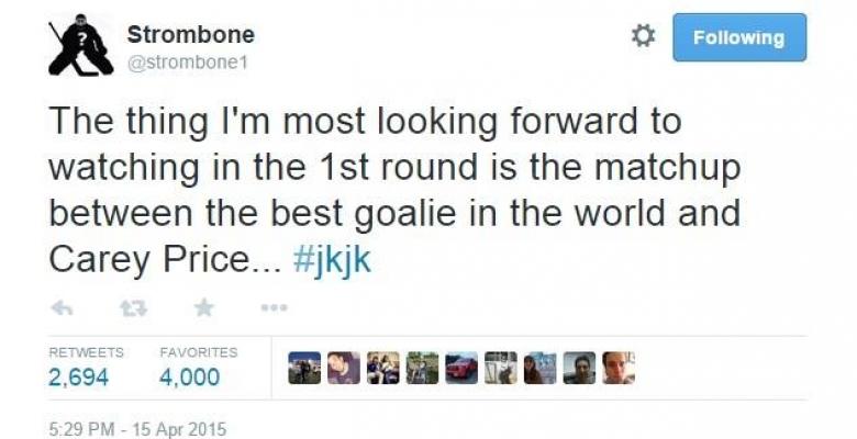 Roberto Luongo comes up with the best tweet of the playoffs!