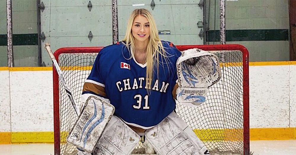 Meet the woman who calls herself “the world’s sexiest goaltender”