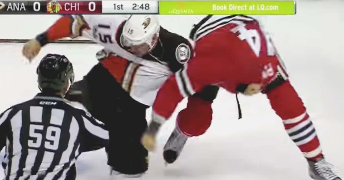 Watch: Richard Panik bravely dropped the mitts against Ryan Getzlaf.