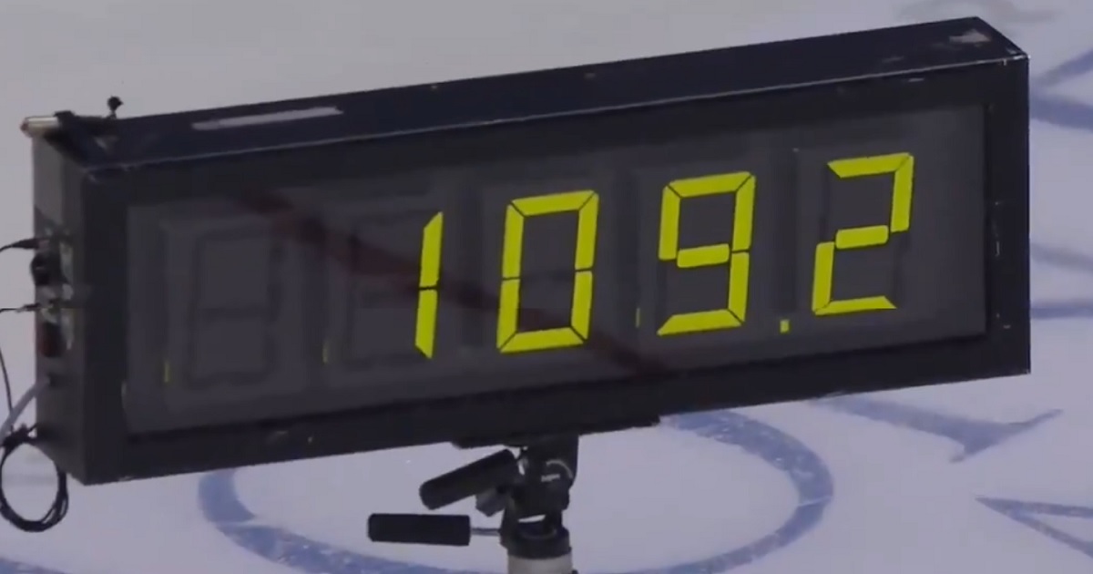 Martin Frk breaks Zdeno Chara's hardest shot record with a 109.2 mph bomb.