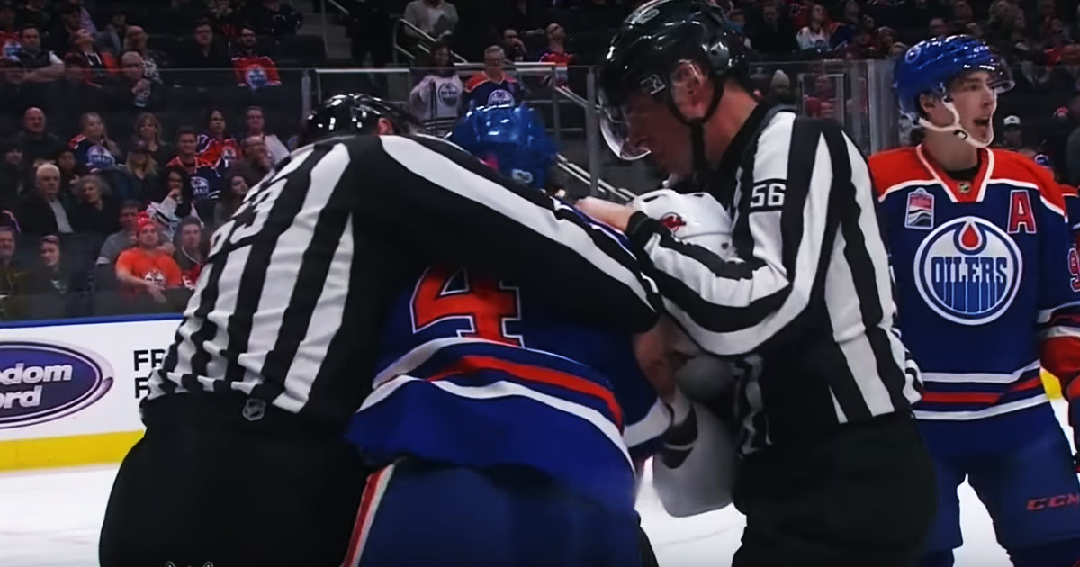 Kris Russell dropped Kyle Palmieri!