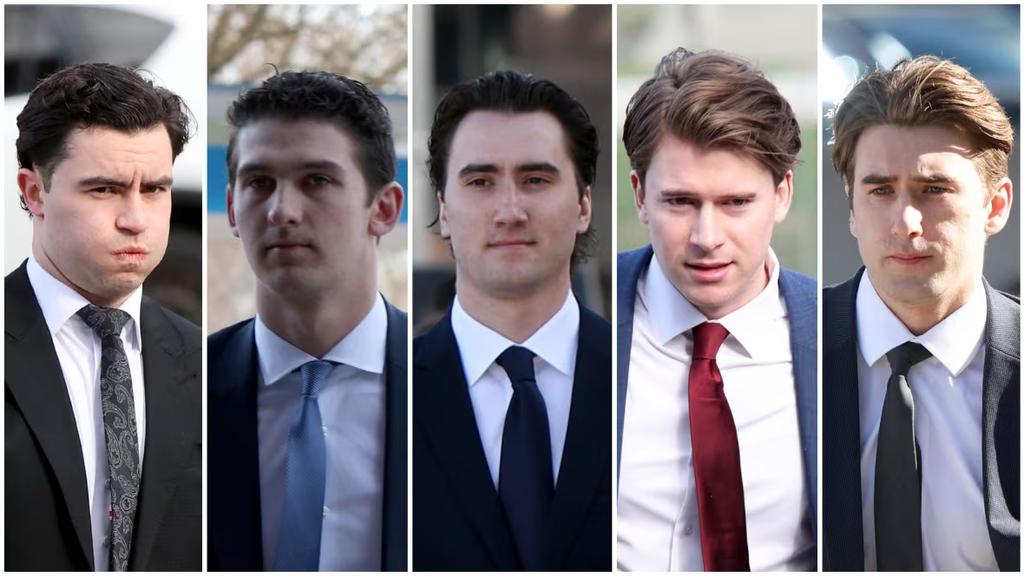 Carter Hart, Cal Foote, Dillon Dubé, Alex Formenton and Michael McLeod have been charged.