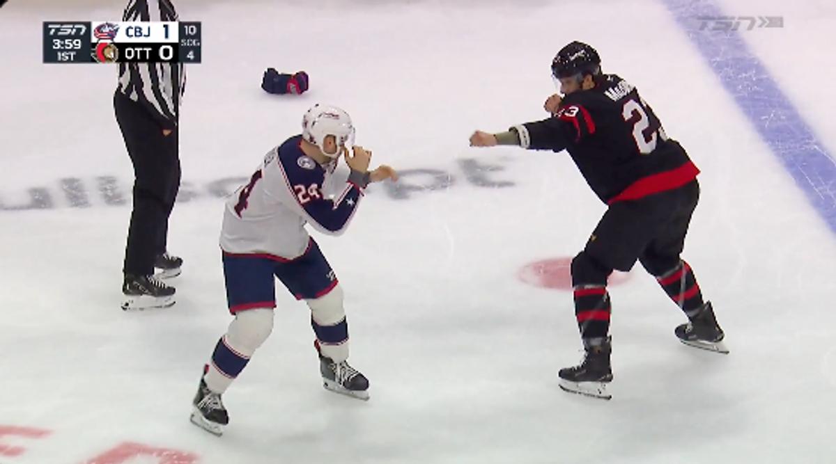 Kurtis MacDermid and Mathieu Olivier