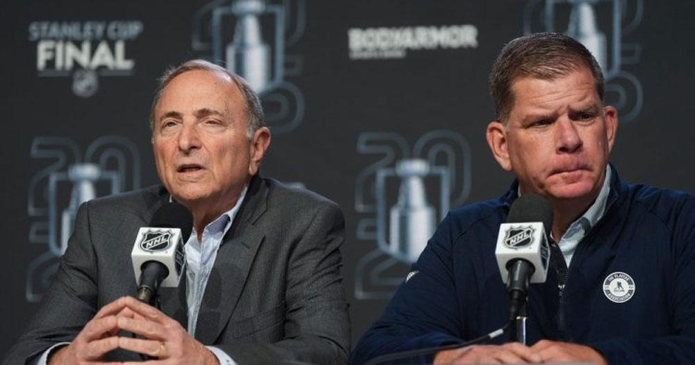 Gary Bettman and Marty Walsh